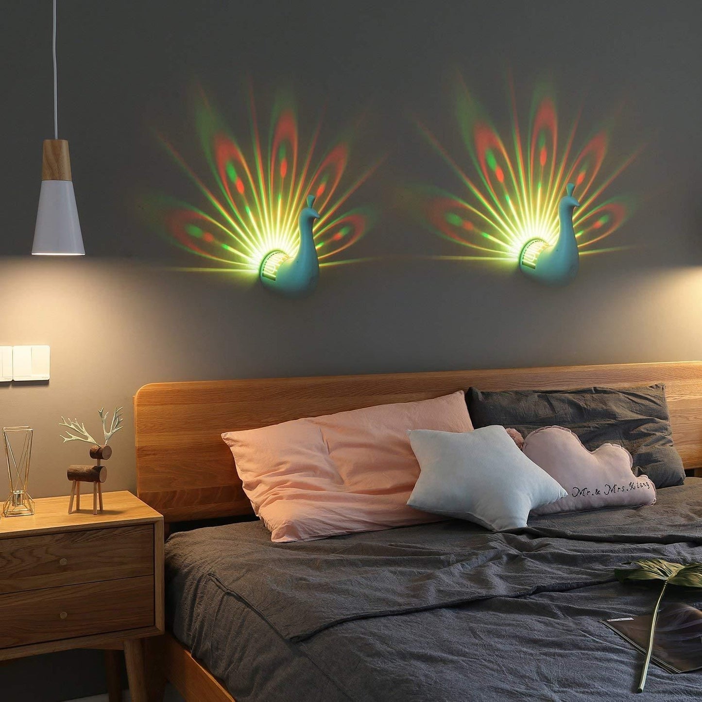 Peacock Night Light Projector