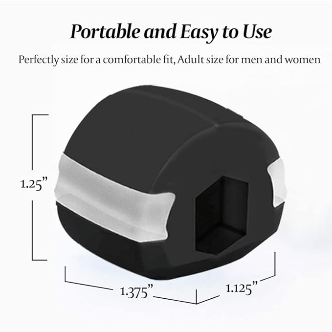 Jawline Exerciser Tool for Men & Women – Face & Neck Toning Shaper to Define Jawline, Slim & Sculpt, Reduce Stress & Cravings – Anti-Aging Double Chin Workout Device