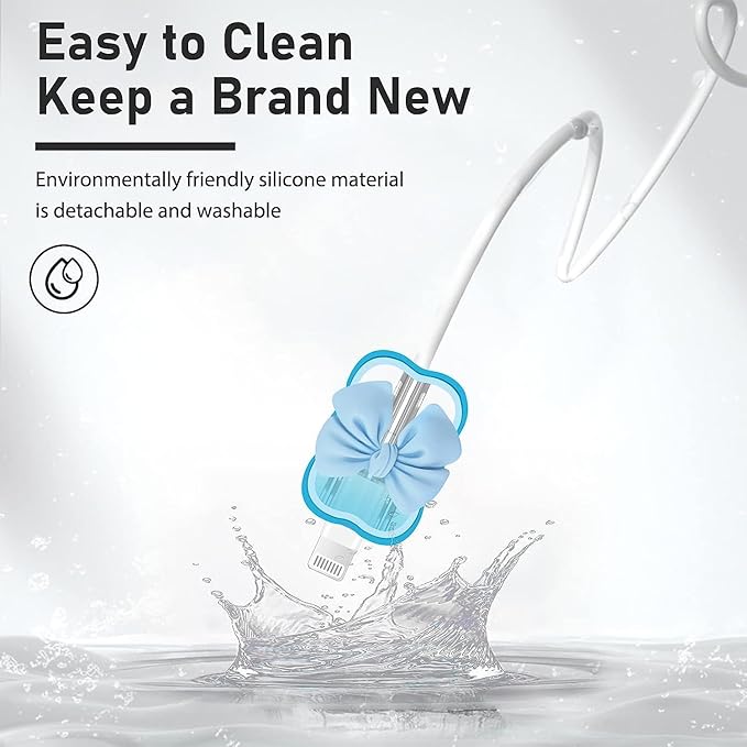 4 in 1 Silicone Case for Apple 20W USB-C Power Adapter Protective Cover for Apple iPhone Charger 20W/18W Adapter with Spiral Wire Saver (Charger Not Included)