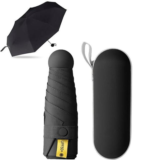 Mini Umbrella with Case for Men & Women (Manual Open) Compact Travelling Umbrella