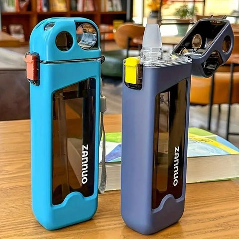Plastic Leakproof Sports Water Bottle with Straw