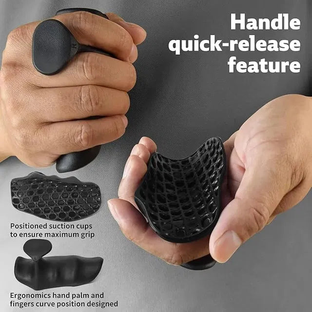 Anti-Slip Workout Grips - Ergonomic Rubber Hand Protector Gloves for Weight Lifting